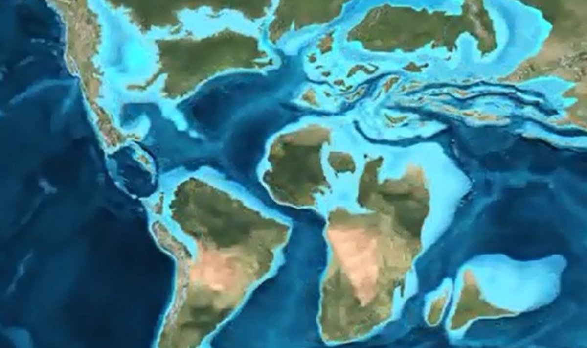 Atlandi ookean u 100 miljonit aastat tagasi.