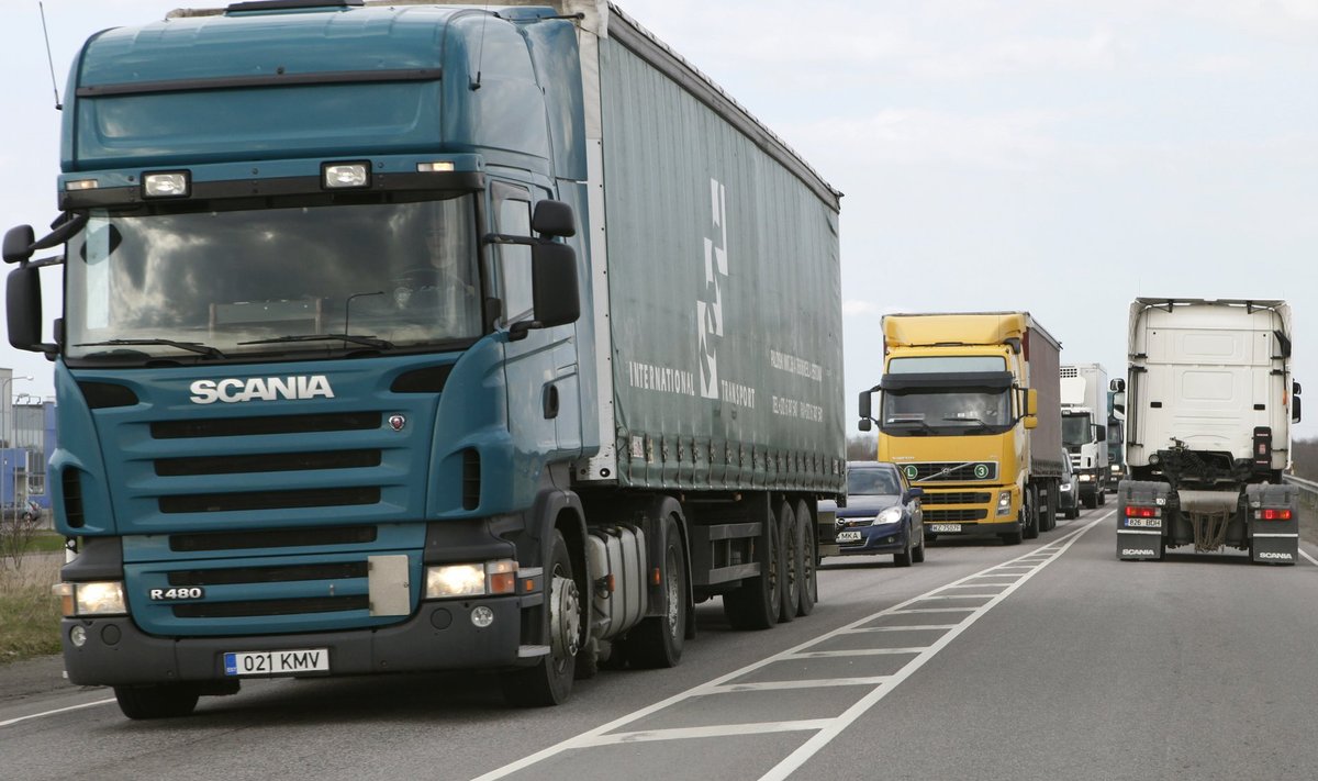 Laupäevast ei saa enam Eestisse tulla Vene ja Valgevene numbritega kaubaveoautod.