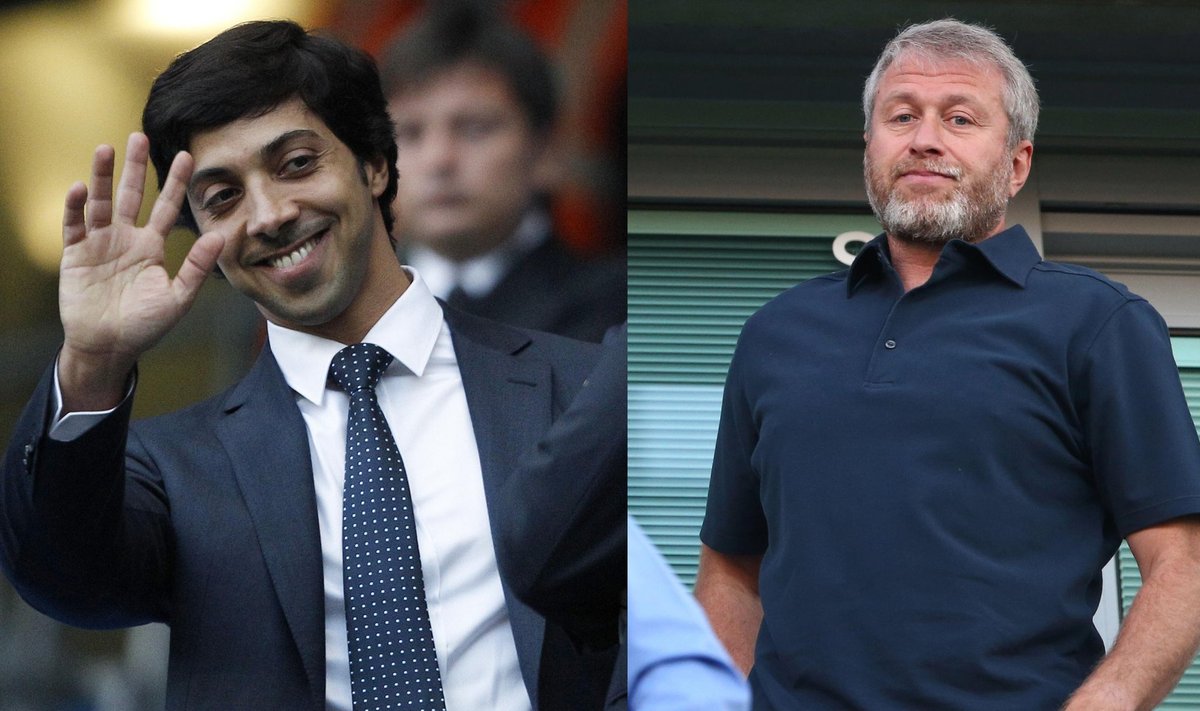 Manchester City omanik Mansour bin Zayed Al Nahyan ja Londoni Chelsea omanik Roman Abramovitš.