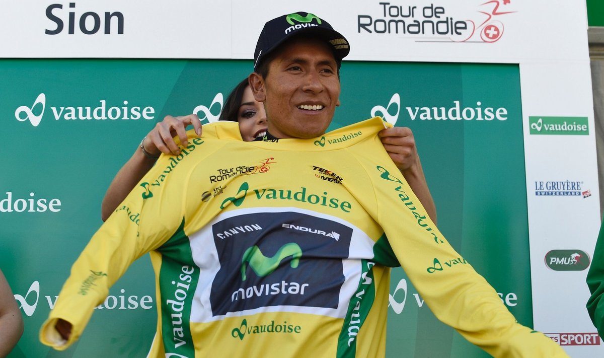 Nairo Quintana Romandia velotuuri liidrisärgis