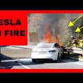 VIDEO | Põlevat Teslat tõttas kustutama tervelt 35 tuletõrjujat