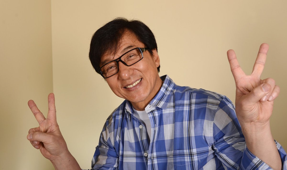 Hong Kong actor Jackie Chan poses during a promotional event for his film "Chinese Zodiac" in Beverly Hills