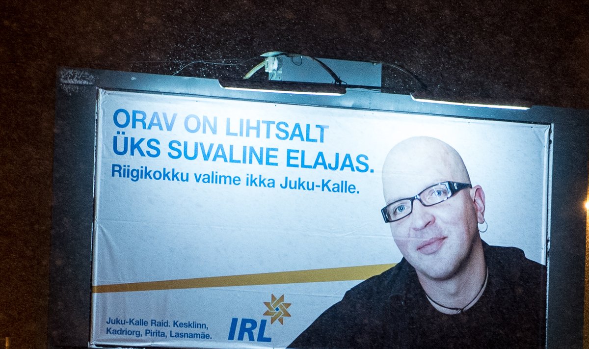 Juku-Kalle Raidi valimisplakatid
