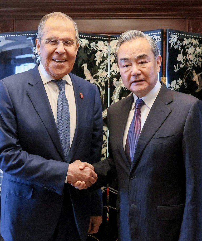 Sergei Lavrov ja Wang Yi. Foto on tehtud 13. juulil 2023.