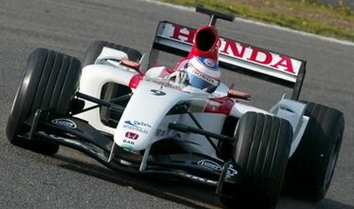 Jenson Button BAR 006 auto roolis Barcelona ringrajal