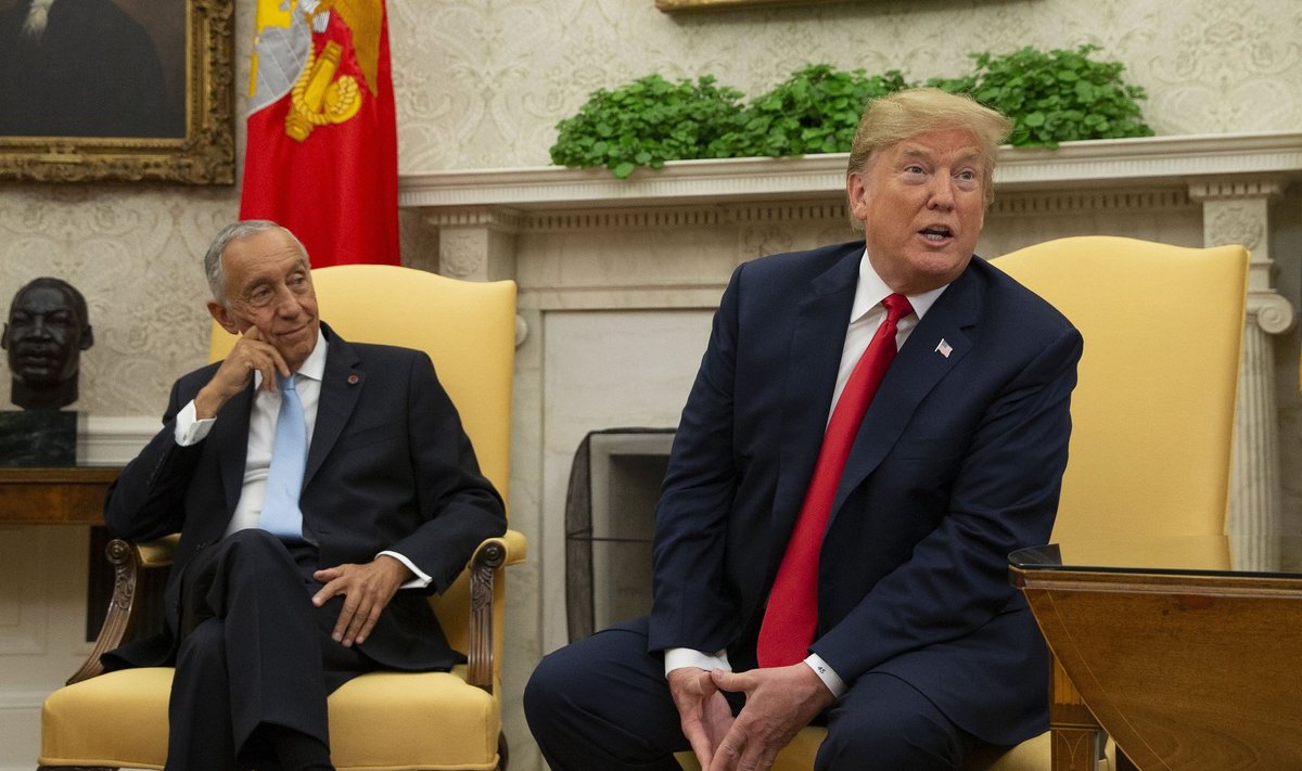 United States President Donald Trump meets with The President of Portugal Marcelo Rebelo de Sousa