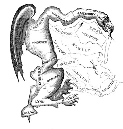 1812. aasta karikatuurne Gerry salamander