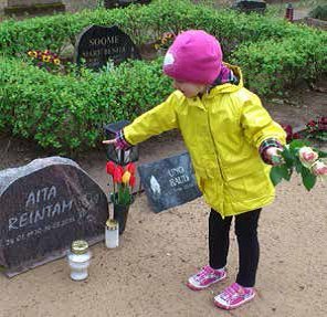 Sünnipäevadel, jõuluajal ja teistel pühadel käib Melanii-Chris koos isaga ema hauale õisi viimas
