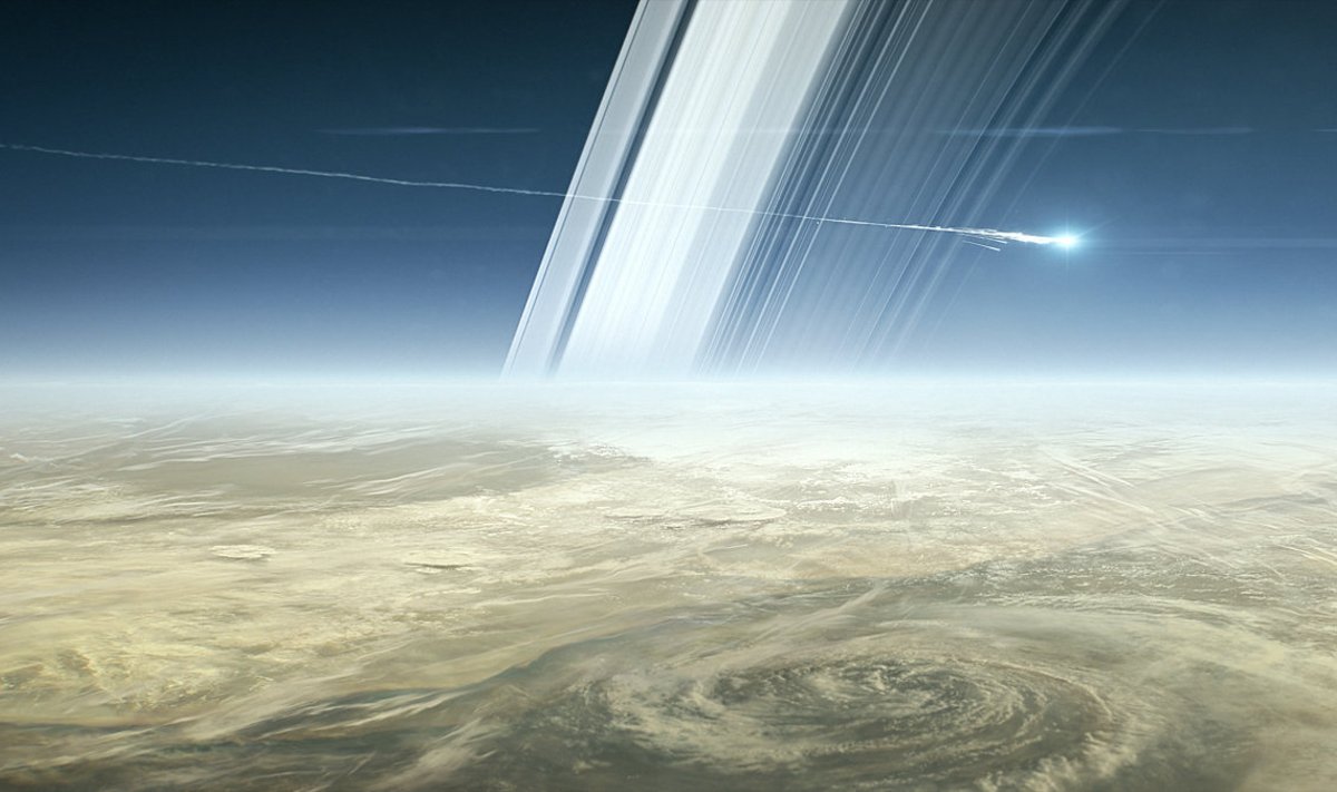 Cassini lõpp kunstniku kujutluses.