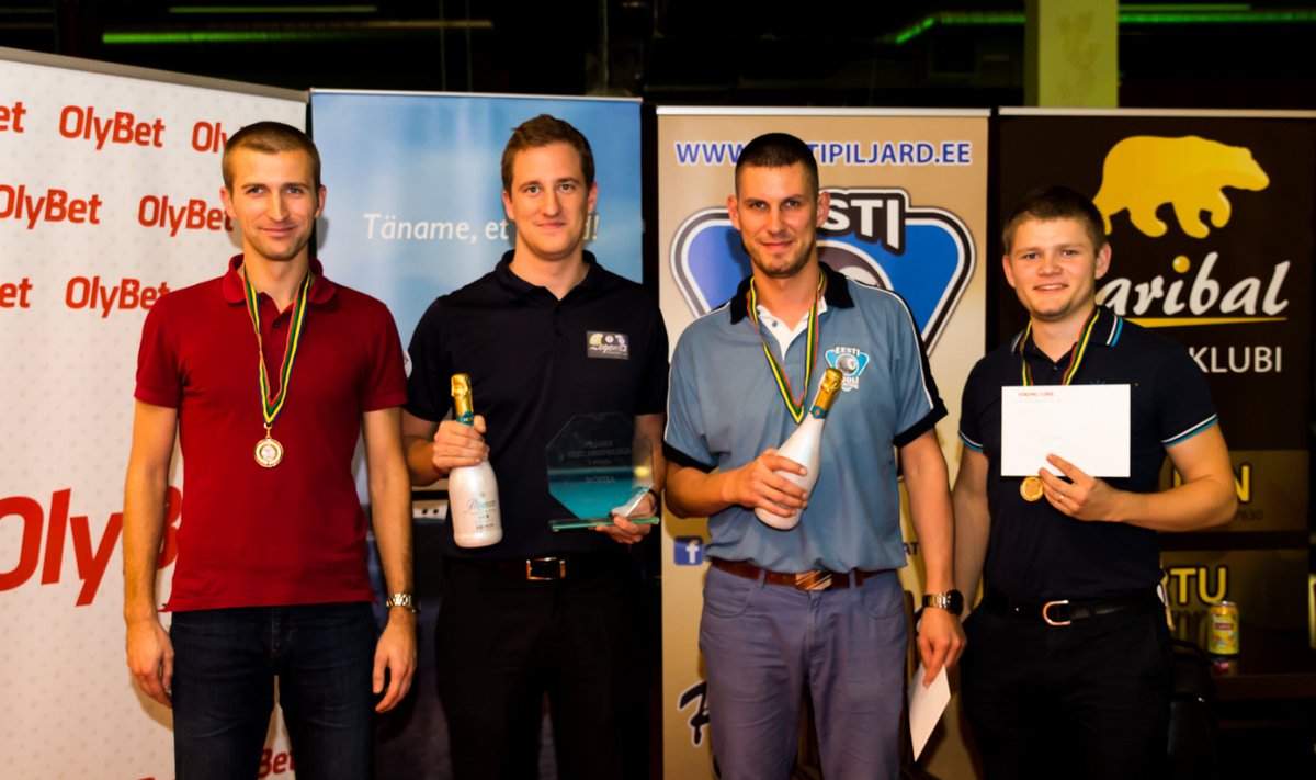 Võistluse parimad (vasakult): Kait Hinn, Denis Grabe, Rainer Laar, Mihkel Rehepapp