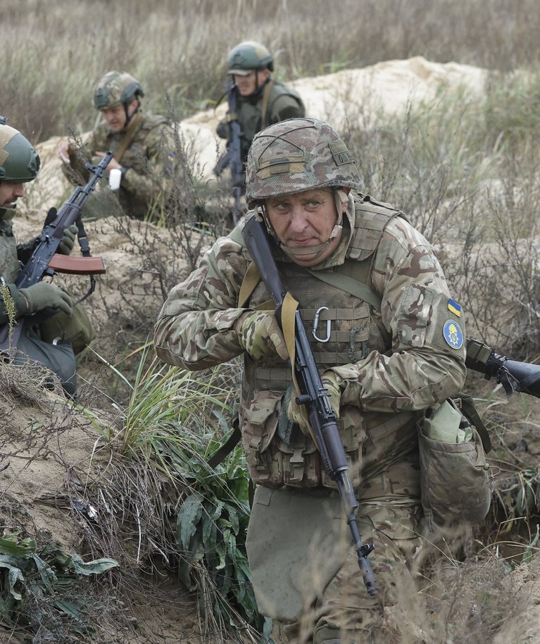 Ukraina sõjaväelased õppustel. Foto tehtud 2. novembril 2023