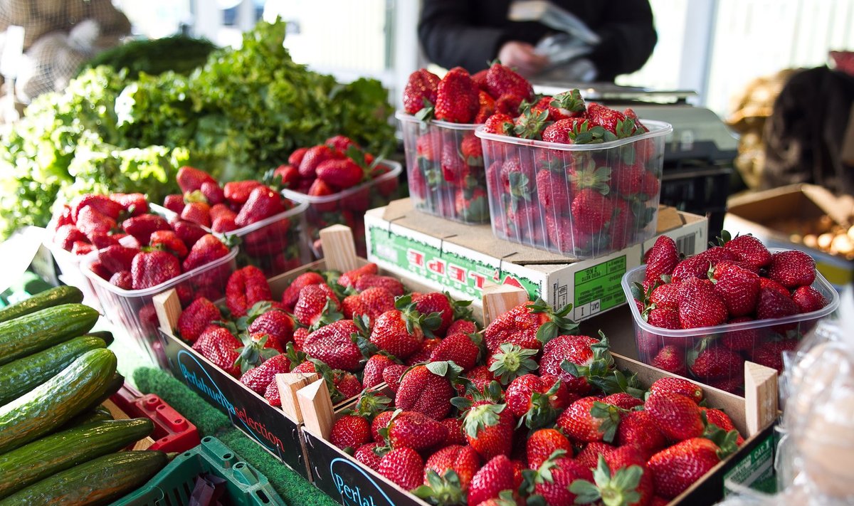 Turgudele on jõudnud välismaised maasikad ja maitseroheline.