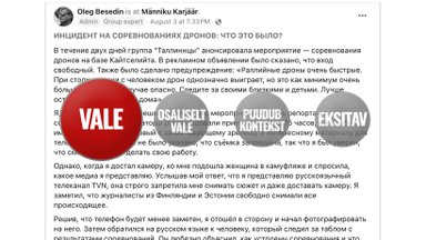 FACT CHECK | „Manifestations of fascism“? No, Oleg Bessedin was sent away from the drone rally for breaking the Defence League rules 