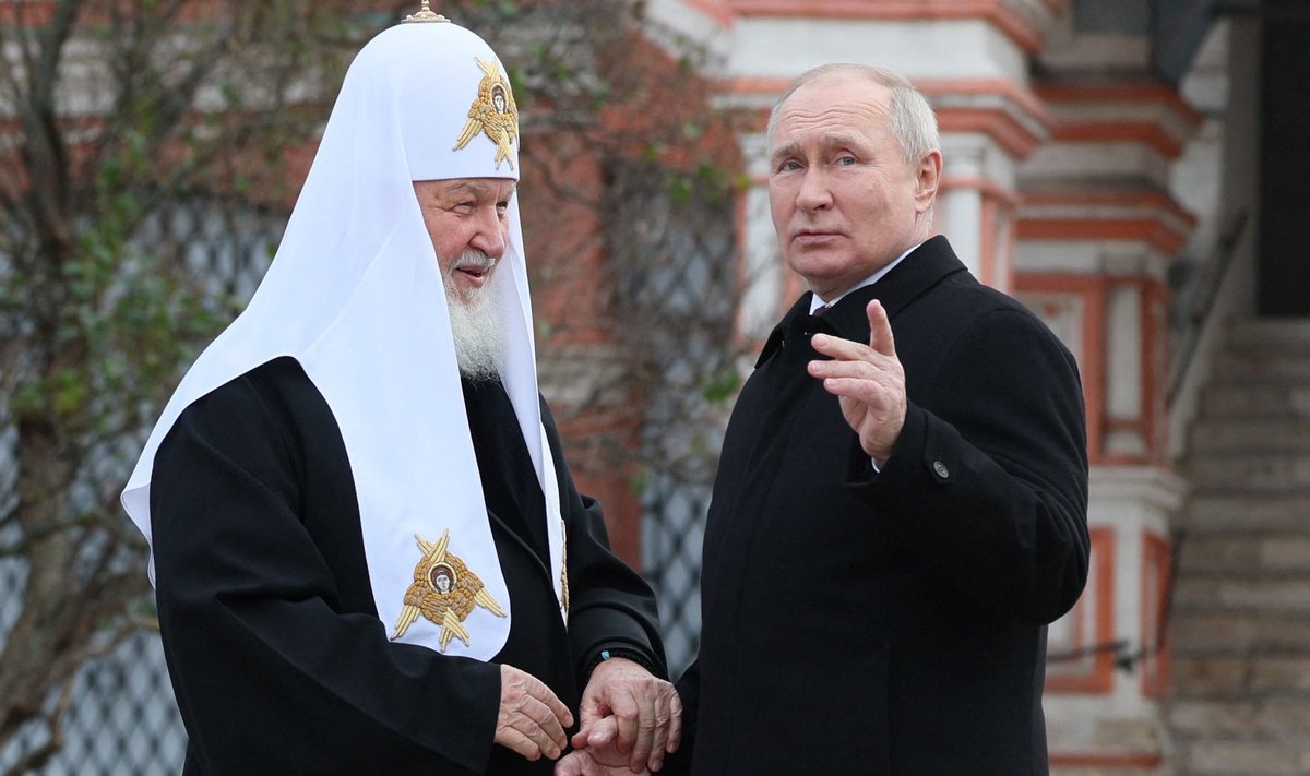 Глава РПЦ патриарх Кирилл и президент РФ Владимир Путин.