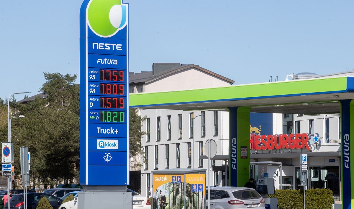 Kütusehinnad täna Neste tanklas.