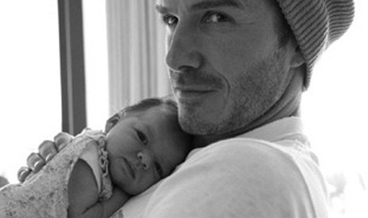 David Beckham ja Harper Seven, foto Twitter