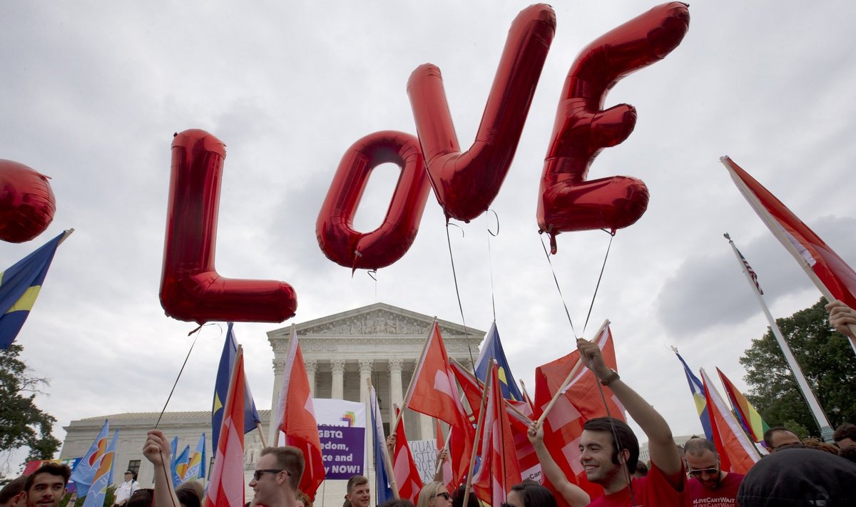 Washington DC, samasooliste abielu pooldajad rõhuvad armastusele.