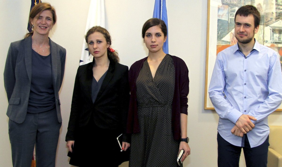 US Ambassador to the UN Power meets members of Pussy Riot in New York