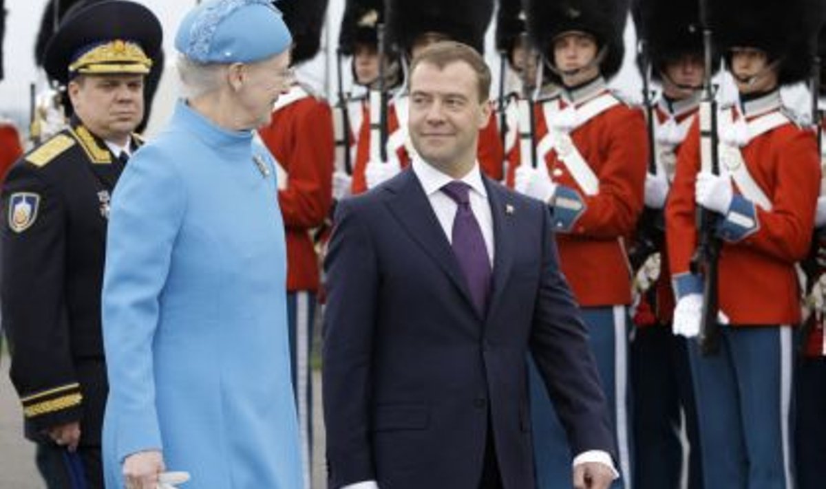 taani kuninganna Margrethe ja Dmitri Medvedev