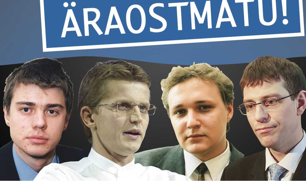 Eesti kuulsaim poistebänd: Urmas Reinsalu, Ken-Marti Vaher, Indrek Raudne ja Taavi Veskimägi