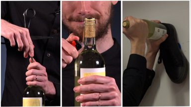 VIDEO | Geniaalsus või ajaraiskamine: kas nende nippidega on võimalik avada veinipudelit, kui puudub korgitser?
