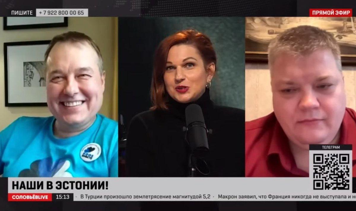 Aivo Peterson ja Oleg Ivanov „SolovjovLive’i“ otsesaates.