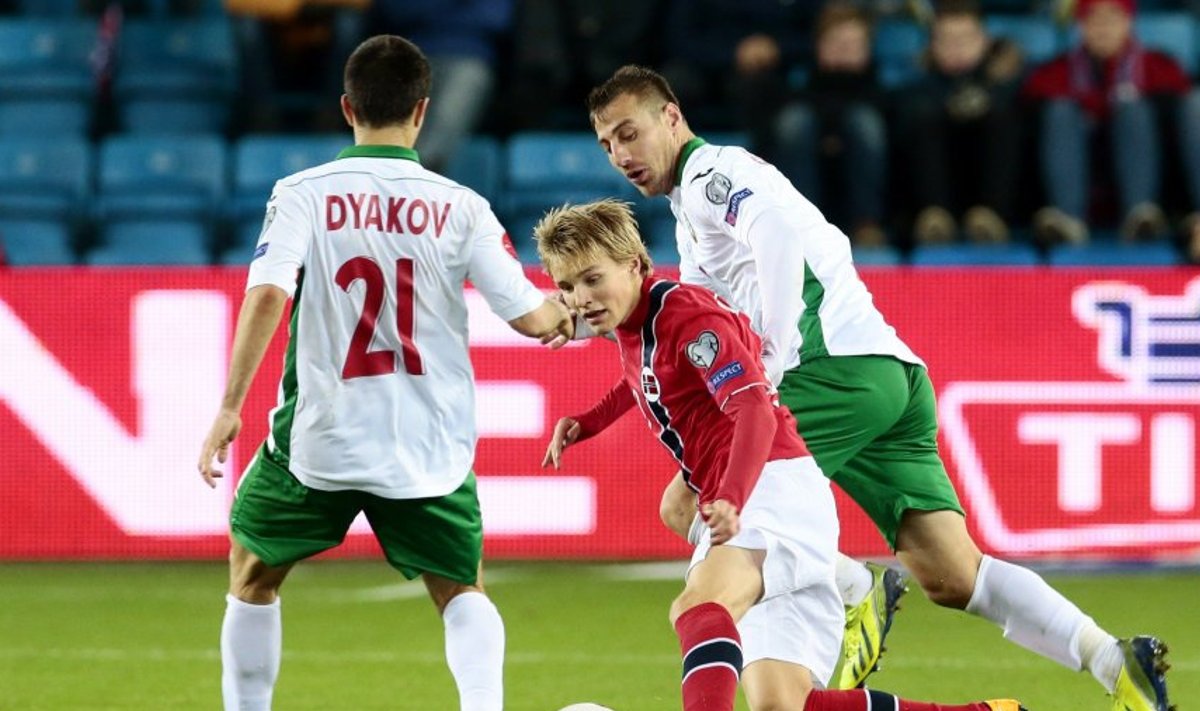 Martin Ødegaard Norra koondise valikmängus Bulgaaria vastu.