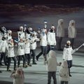 Selgus Eesti olümpiakoondise lipukandja lõputseremoonial