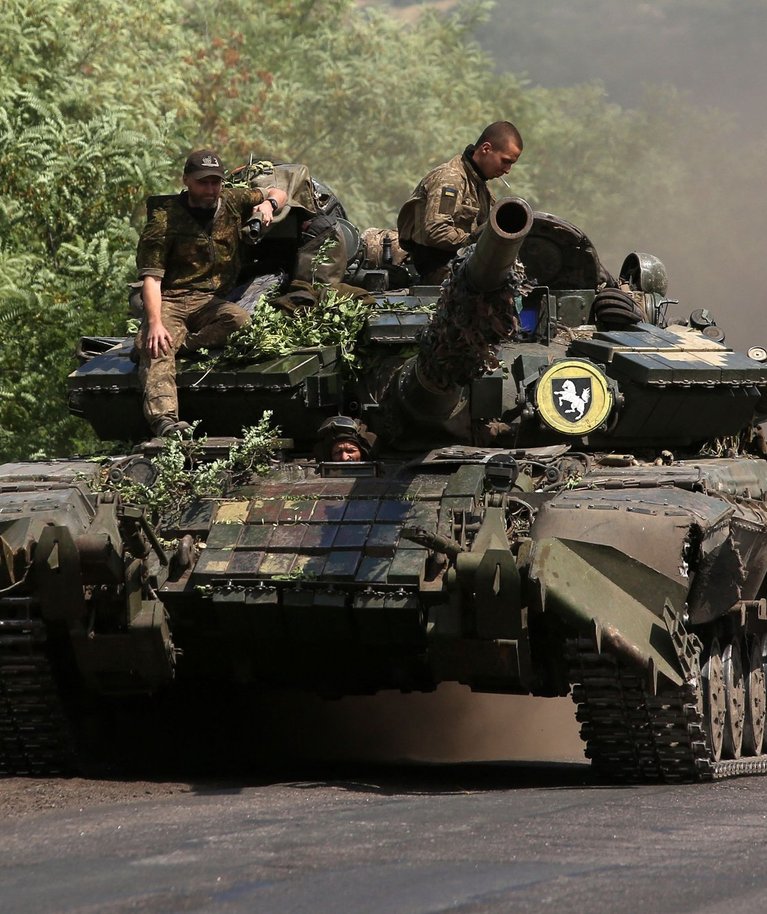 Ukraina sõdurid Donetskis. Foto tehtud 20. juulil 2022