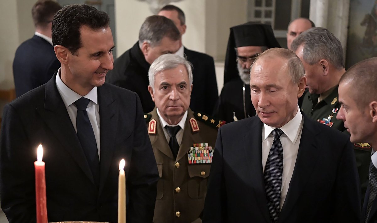 Aasta alguse äreval ajal käis Venemaa president Vladimir Putin ootamatult Damaskuses ja kohtus ka Süüria presidendi Bashar al-Assadiga (vasakul).