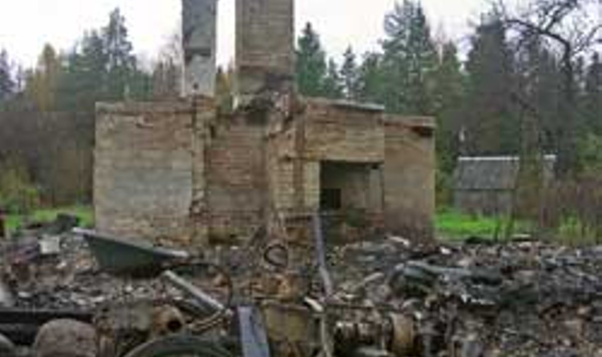 VIIMANE SÜÜTAMINE: 18. augustil 2004 põles maha Paistaru talu. Uurimine käib. Ingmar Muusikus