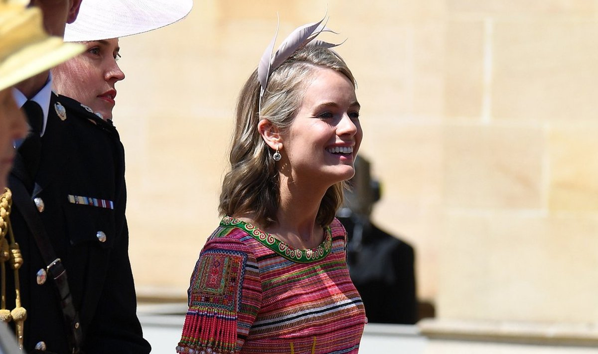 Cressida Bonas the ex girlfriend of Prince Harry attends his wedding to Meghan Markle at Windsor castle