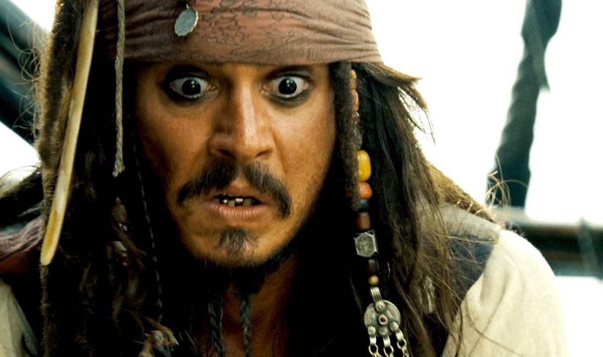 Kapten Jack Sparrow "Kariibi mere piraatide" filmides