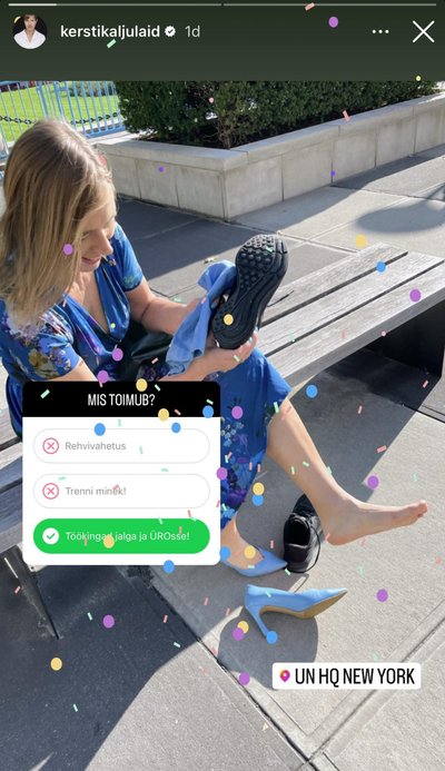 Kersti Kaljulaid | Instagrami story