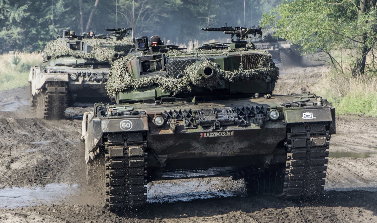 Poola armee Leopard 2A4 tank õppustel.