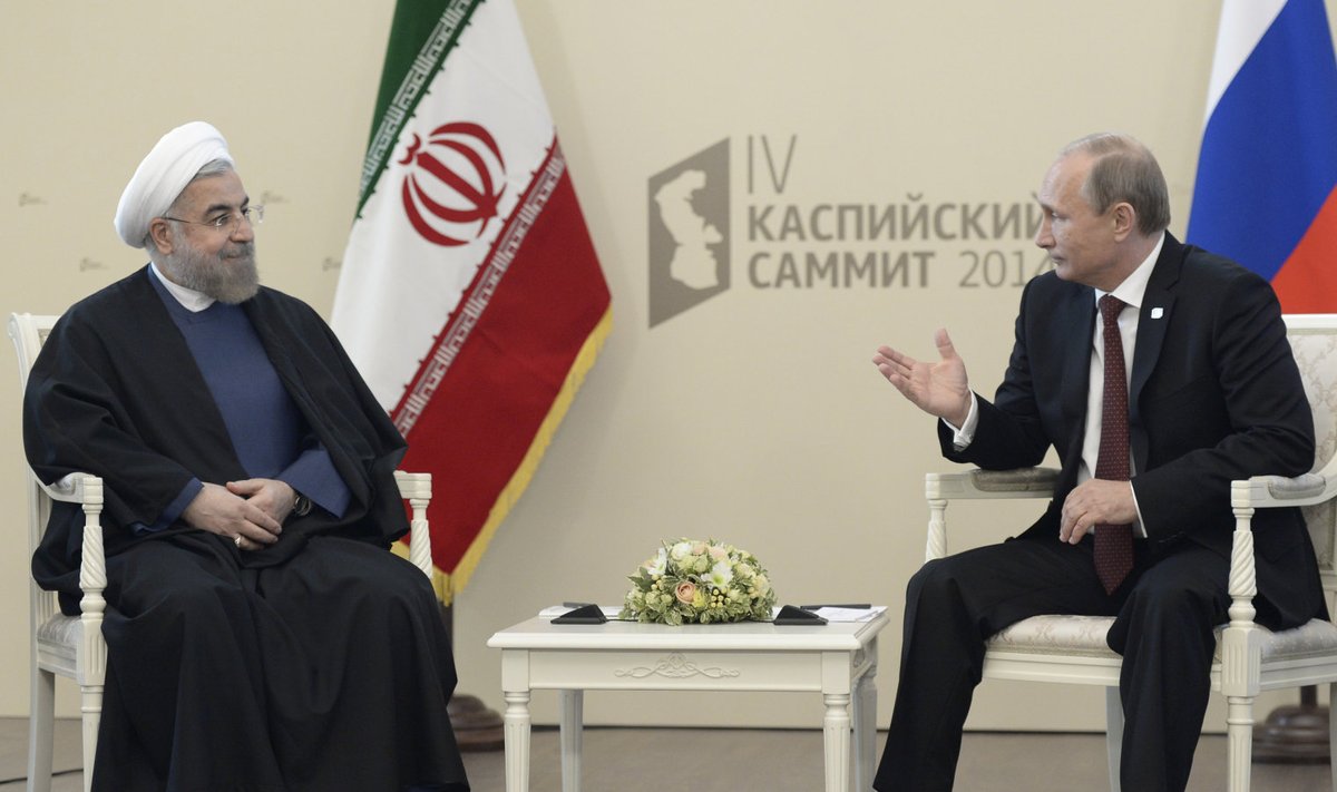 Iraani president Hassan Rouhani ja Vladimir Putin.