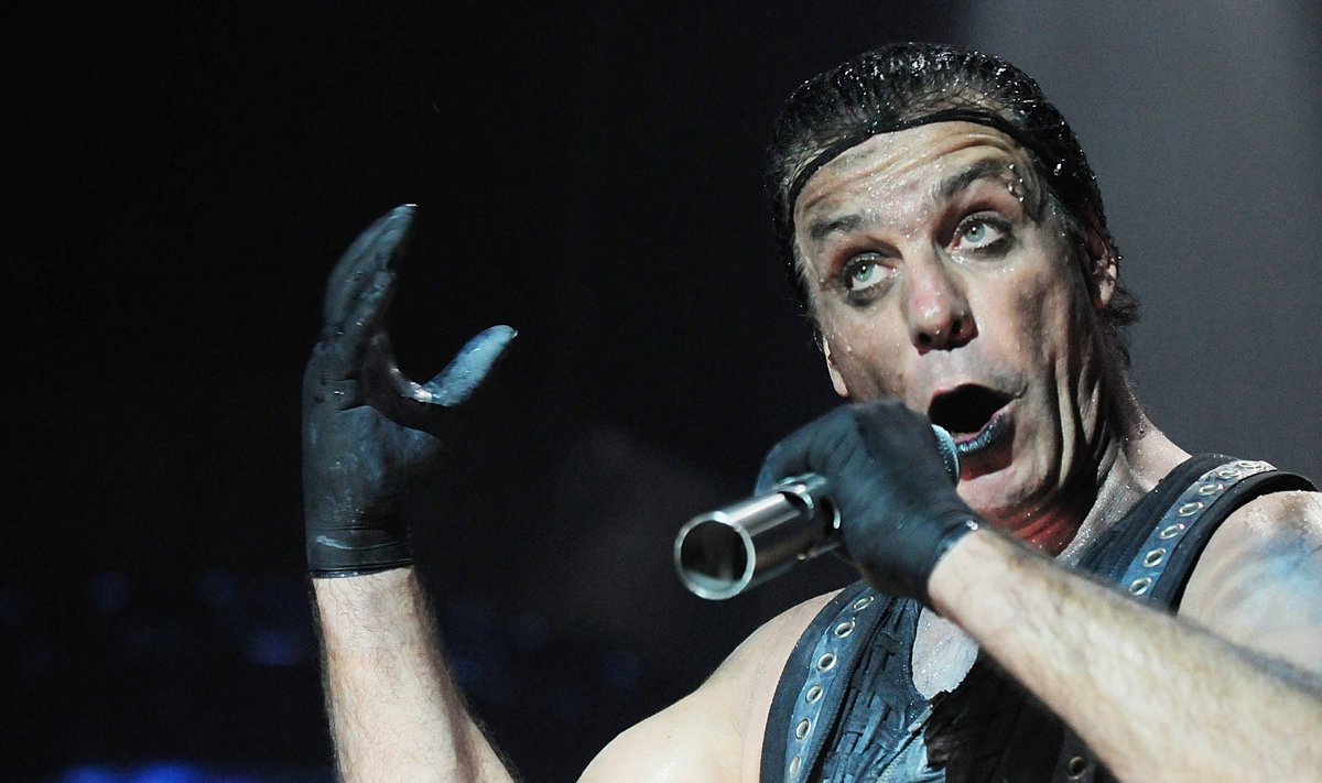 Rammstein band performs in Moscow