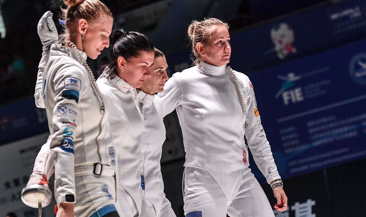 Eesti epeenaiskond – Katrina Lehis, Julia Beljajeva, Irina Embrich ja Kristina Kuusk – jäi seekord medalita.