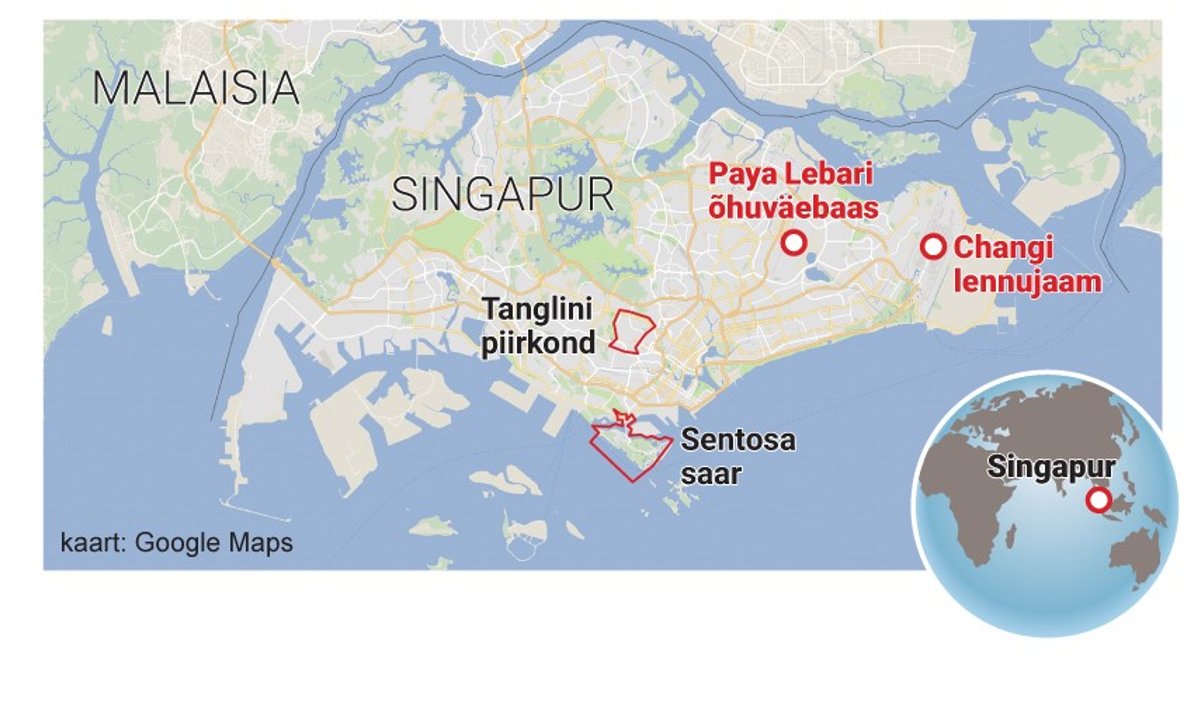 Singapur, Changi lennujaam ja paya Lebari õhuväebaas.