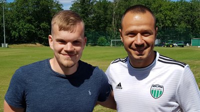 Levadia uus abitreener Mihajlo Trajkovic ja füüsilise ettevalmistuse treener Johan-Kaspar Ivask.