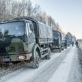 По дорогам Западной Эстонии в сторону Сааремаа идет военная техника для участия в маневрах