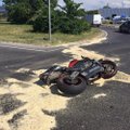 ФОТО: В Лаагри столкнулись автомобиль и мотоцикл, оба водителя в больнице