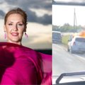 VIDEO | Kaire Vilgatsi auto hävis Tallinna-Tartu maanteel leekides: möödasõitja päästis mu asjad, olin nagu puuga pähe saanud