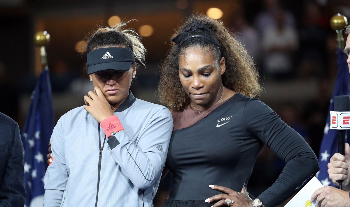 US Openi finaal tekitas nii Naomi Osakale (vasakul) kui ka Serena Williamsile väga erinevaid emotsioone.