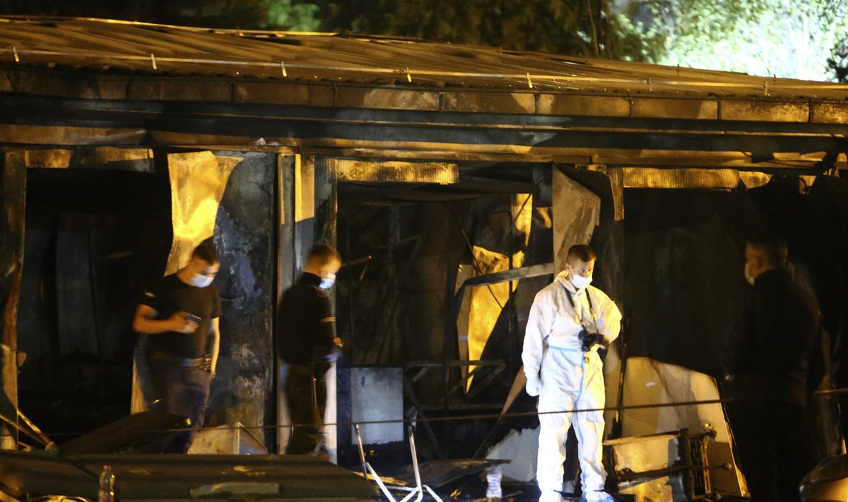 Põlengu tagajärjed täna varahommikul Tetovo haiglas. 