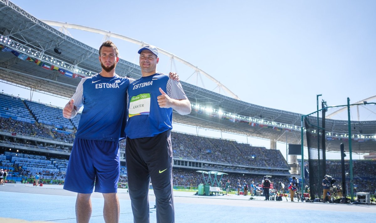 Martin Kupper ja Gerd Kanter Rio olümpial.