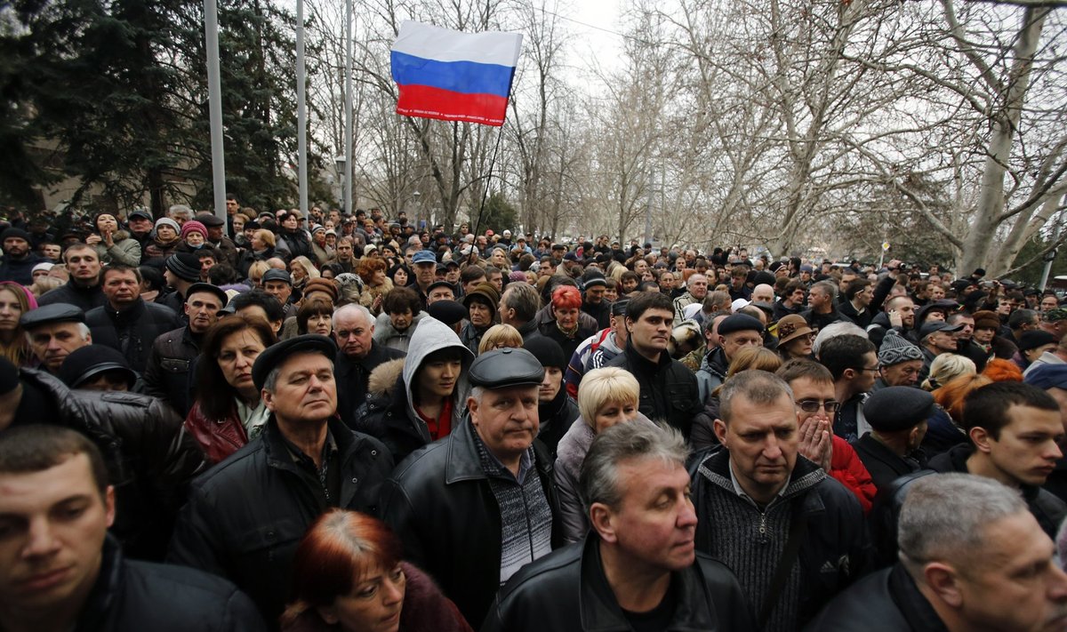 Venemeelsete meeleavaldus Sevastoopolis, Krimmis.