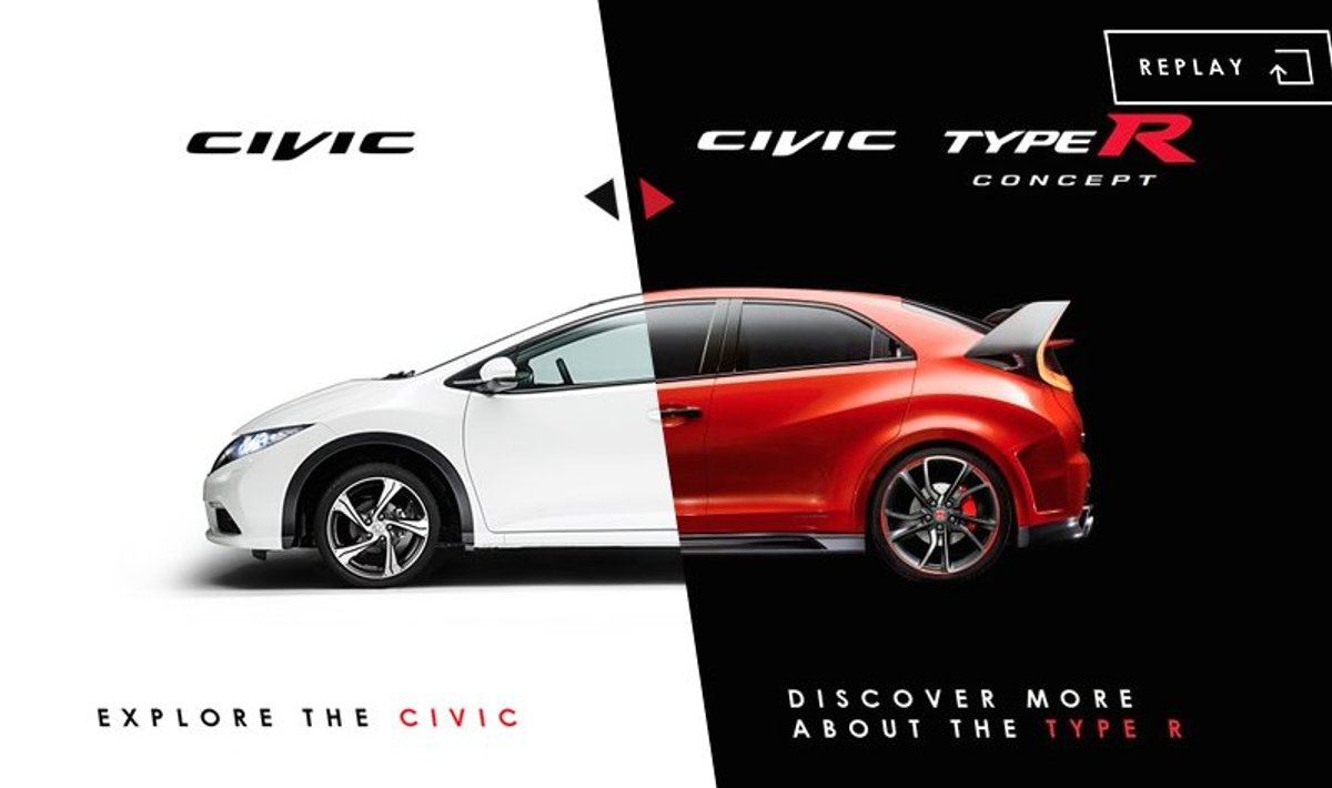 Honda Civic type R reklaam