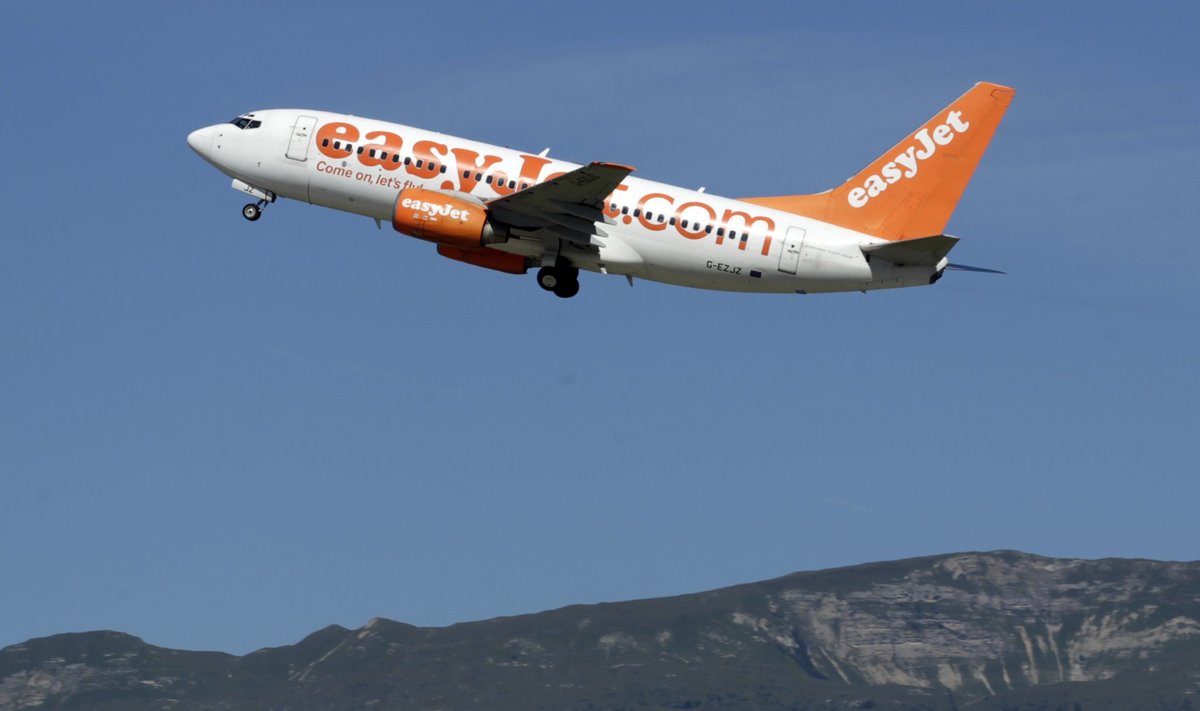 An Easyjet airline aircraft takes off at Cointrin Airport in Geneva