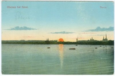 Vaade Ülemiste järvelt Tallinnale 20. sajandi alguses.